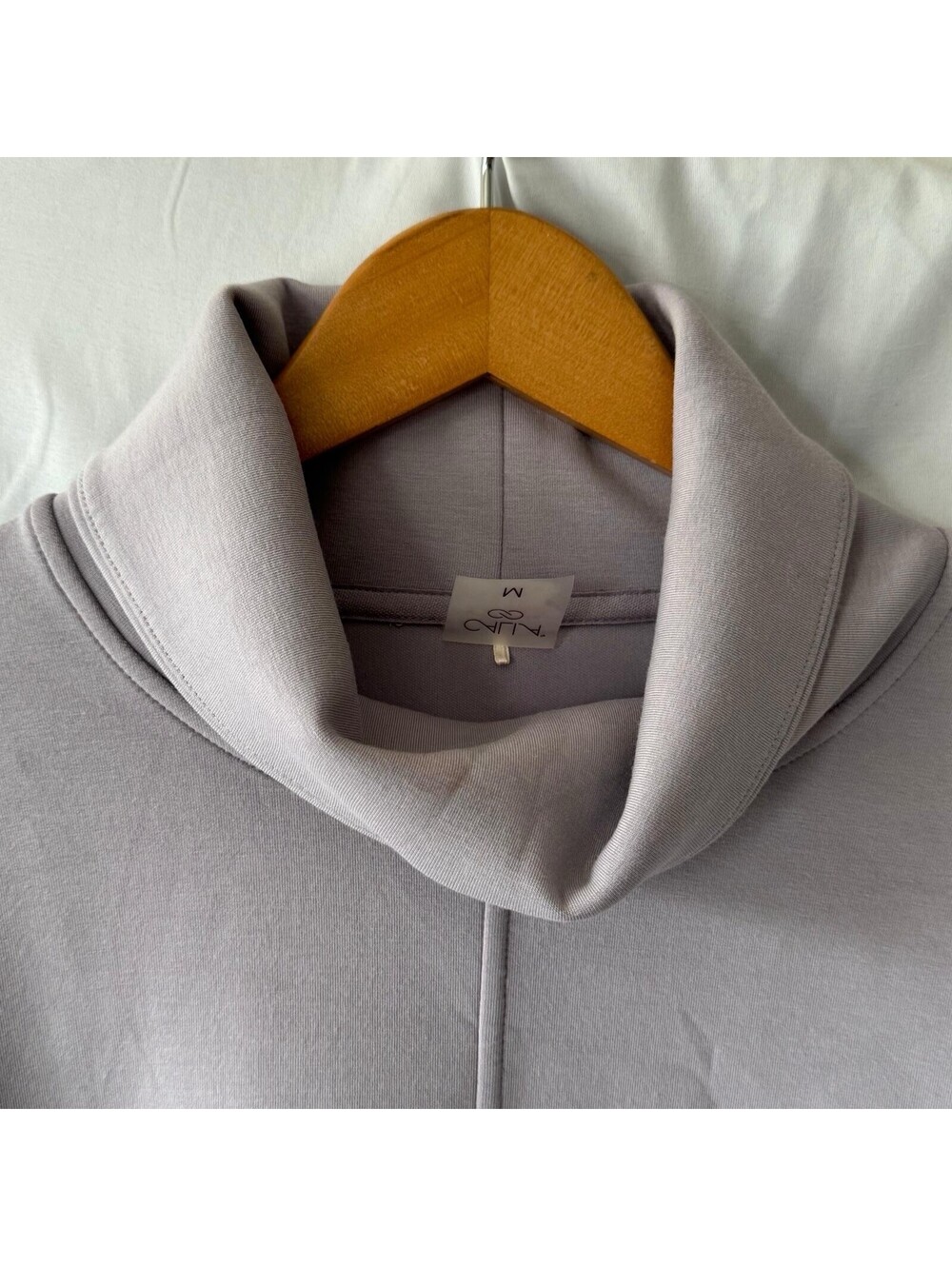 CALIA Sweatshirt M Gray Funnel Cowl Neck Oversized Pocket Soft - Picture 3 of 11